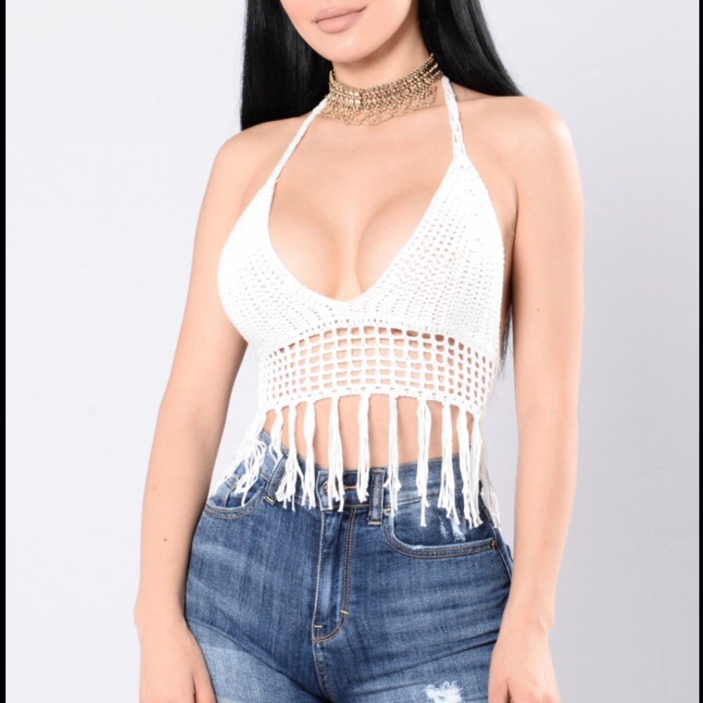 NWT Fashion Nova White Crop Top